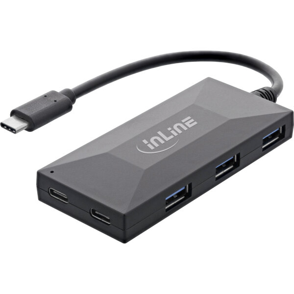 InLine® USB 3.2 Gen.1 OTG Hub, USB-C zu 2 Port USB-C und 3 Port USB-A, ohne Netzteil