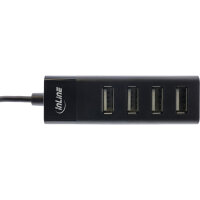 InLine® USB 2.0 Hub, 4 Port, schwarz, Kabel 30cm,...