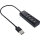 InLine® USB 2.0 Hub, 4 Port, schwarz, Kabel 30cm, schmale Bauform