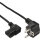 35er Bulk-Pack InLine® Netzkabel, Schutzkontakt gewinkelt auf Kaltgerätestecker C13 rechts abgewinkelt, schwarz, 1,8m