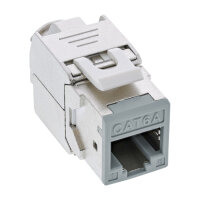 8er Pack InLine® Keystone RJ45 Buchse, geschirmt, Cat.6A, grau