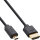 InLine® Slim Ultra High Speed HDMI Kabel, 8K4K, A Stecker / D Stecker (Micro), schwarz / gold, 1m