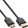 InLine® Slim Ultra High Speed HDMI Kabel, 8K4K, A Stecker / C Stecker (Mini), schwarz / gold, 2m