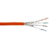 InLine® Verlegekabel Cat.7a, S/FTP (PiMF) 4x2x0,58 AWG23, 1200MHz, B2ca halogenfrei, orange, 300m