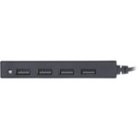 InLine® USB 2.0 Hub, schwarz, Kabel 15cm, schmale Bauform