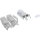 100er Pack InLine® Crimpstecker Cat.6A RJ45 geschirmt, mit Knickschutz und Einfädelhilfe, grau