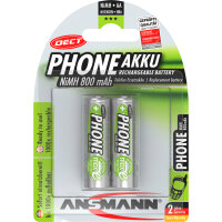 ANSMANN 5030902 NiMH-Akku Mignon AA, Phone DECT, 800mAh,...