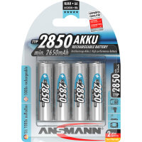 ANSMANN 5035212 NiMH-Akku Mignon AA, 2850mAh, 4er-Pack