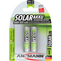 ANSMANN 5035513 NiMH-Akku Mignon AA, SOLAR, 800mAh, 2er-Pack