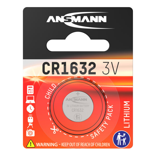 ANSMANN 1516-0004 Knopfzelle CR1632 3V Lithium