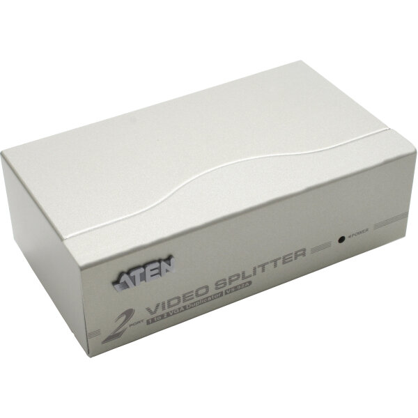 ATEN VS92A Video-Splitter S-VGA 2-fach Monitor-Verteiler, 350Mhz