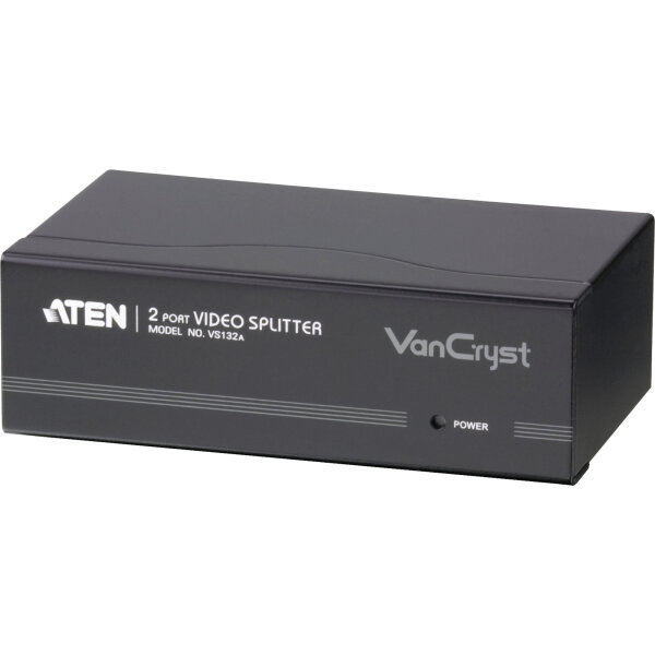 ATEN VS132A Video-Splitter S-VGA 2-fach Monitor-Verteiler, 450MHz