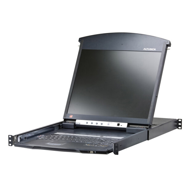 ATEN KL1508AiM KVM over IP Switch 8-fach mit 17"-Display, 19-Zoll-Rackmontage, 1HE, DE-Layout