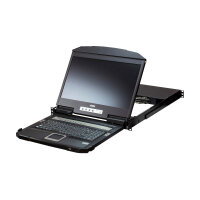 ATEN CL3884NW KVM-Konsole mit 18,5" LCD, 4-Port USB...