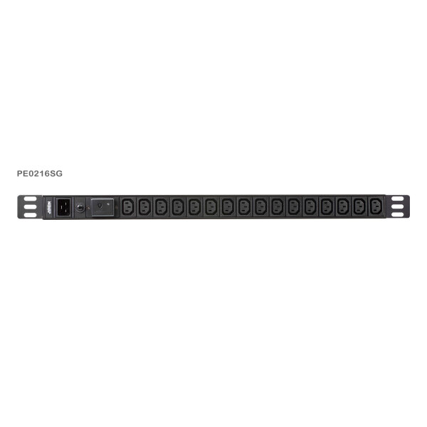 ATEN PE0216SG Stromverteilung 10A 16-Port IEC-C13 Basic PDU mit Überspannungsschutz