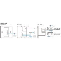 ATEN VE1901AEUT DisplayPort HDBaseT-Lite Sender mit EU-Wandplatte PoH 4K bei 70m