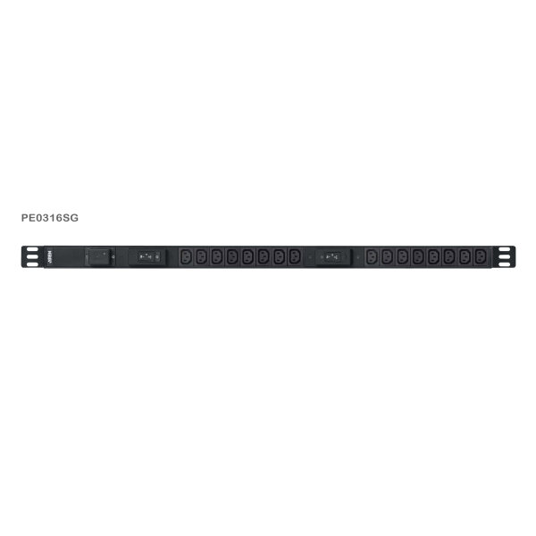 ATEN PE0316SG Stromverteilung 16-Port C13 Basic PDU mit Überspannungsschutz