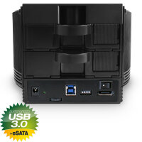 Fantec SQ-X2RU3e 2x 3,5" Gehäuse, SATA zu USB 3.0 + eSATA, RAID, schwarz