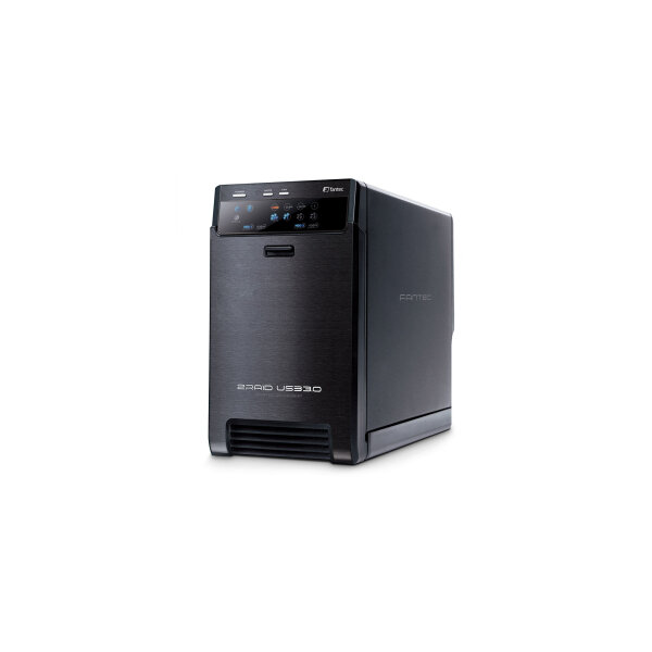 FANTEC QB-X2US3R, HDD-RAID-Gehäuse mit USB 3.0 für zwei SATA-I/II/III-Festplatten, schwarz