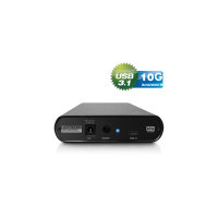 FANTEC DB-ALU31A, externes Festplattengehäuse, USB 3.1, Plug & Play, Aluminium, schwarz