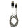 LC-Power LC-C-USB-TYPE-C-1M-8 USB-A zu USB-C Kabel, schwarz/silber beleuchtet, 1m