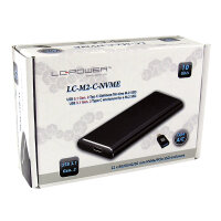 LC-Power LC-M2-C-NVME M.2-NVMe-SSD-Gehäuse, USB 3.2 Gen.2x1, schwarz