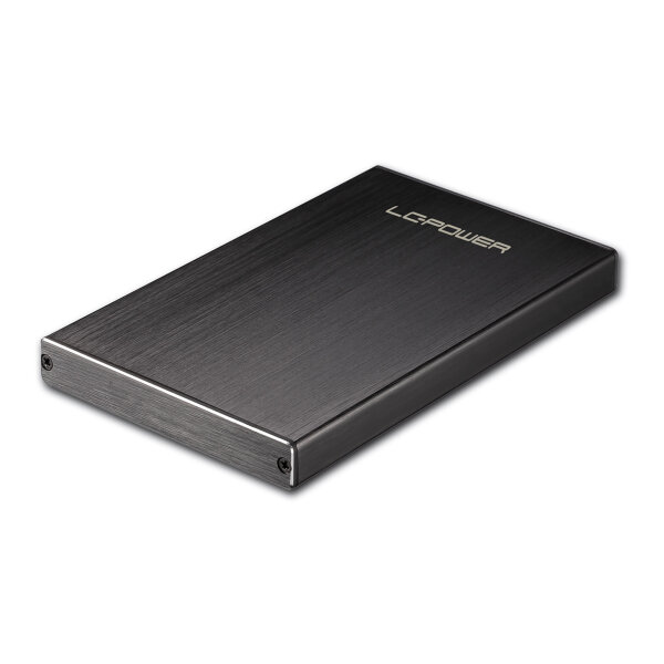 LC-Power LC-25U3-Becrux-C1, externes 2,5" USB 3.2-Gen.2x1 USB-C-Festplattengehäuse, schwarz