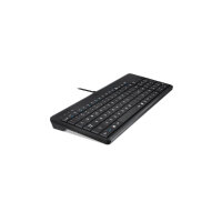 Perixx PERIBOARD-220 H, DE, Kompakte USB-Tastatur, Hub, schwarz