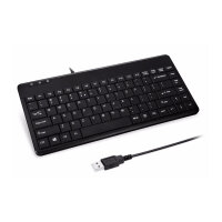 Perixx PERIBOARD-409 U, DE, Mini USB-Tastatur, schwarz