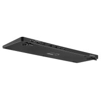 Perixx PERIBOARD-615 B, Kabellose und kabelgebundene 3-in-1-Tastatur für mehrere Geräte, Ultra Slim mit Scherentasten, Integrierter Hub, schwarz