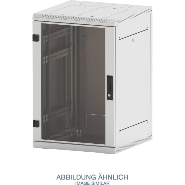 Triton RMA-15-A68-CAX-A1 19" Netzwerkschrank 15HE, 600x800mm, Glastür, grau