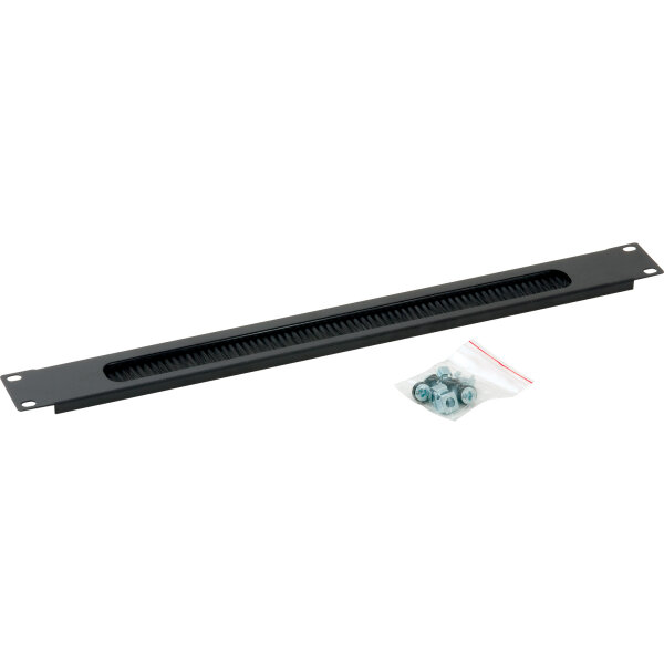 Triton RAB-ZP-X03-A2 19" Durchführungsplatte 1HE mit Bürste, schwarz