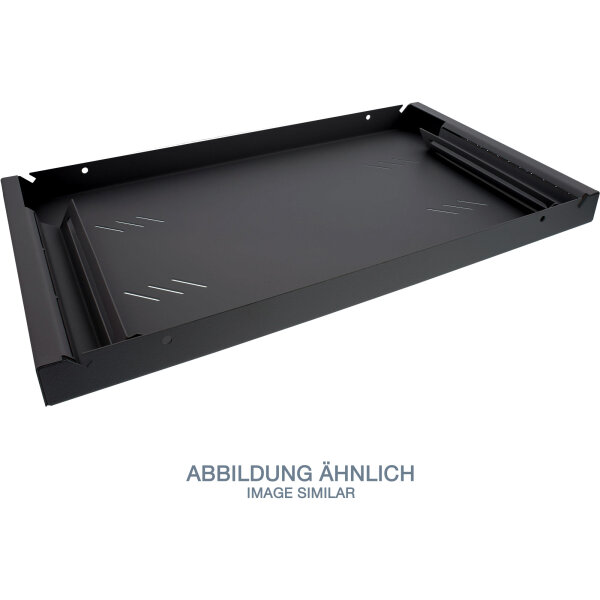 Triton RAB-UP-650-A4 19" Fachboden 1HE, 650mm, 80kg, schwarz