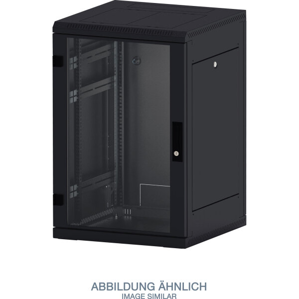 Triton RMA-22-A68-BAX-A1 19" Netzwerkschrank 22HE, 600x800mm, Glastür, schwarz