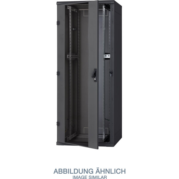 Triton RZA-22-A81-BAX-A1 19" Netzwerkschrank 22HE, 800x1000mm, Glastür, schwarz