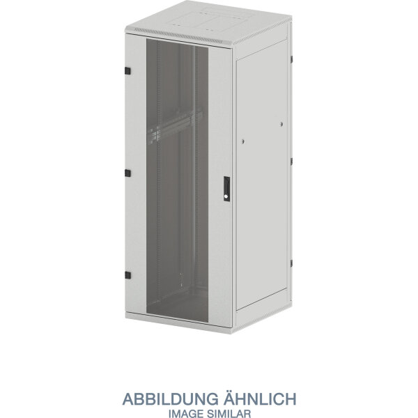 Triton RTA-42-A66-CAX-A1 19" Netzwerkschrank 42HE, 600x600mm, Glastür, grau