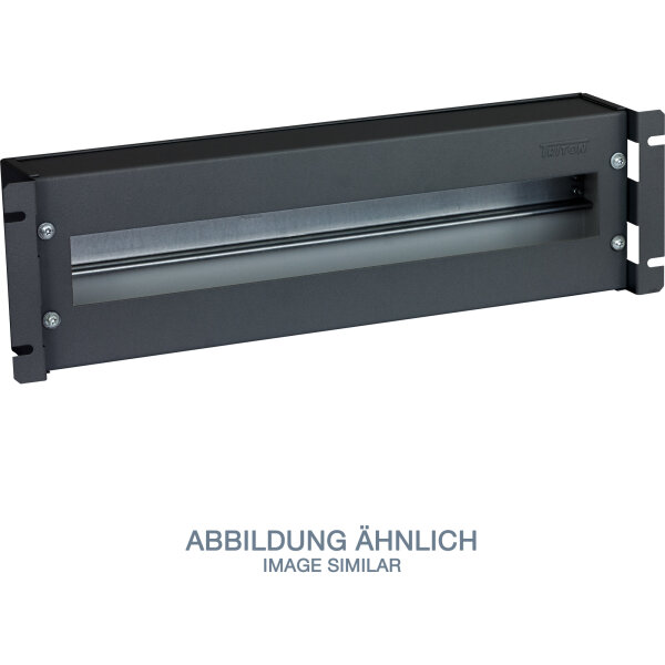 Triton RAB-JL-X02-A1 19" Schutzschalterleiste 3HE mit Hutschiene/Abdeckung, schwarz